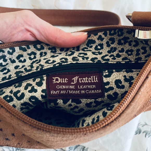 DUE FRATELLI suede and leather purse - Made in Canada - with original dust bag - Picture 3 of 7